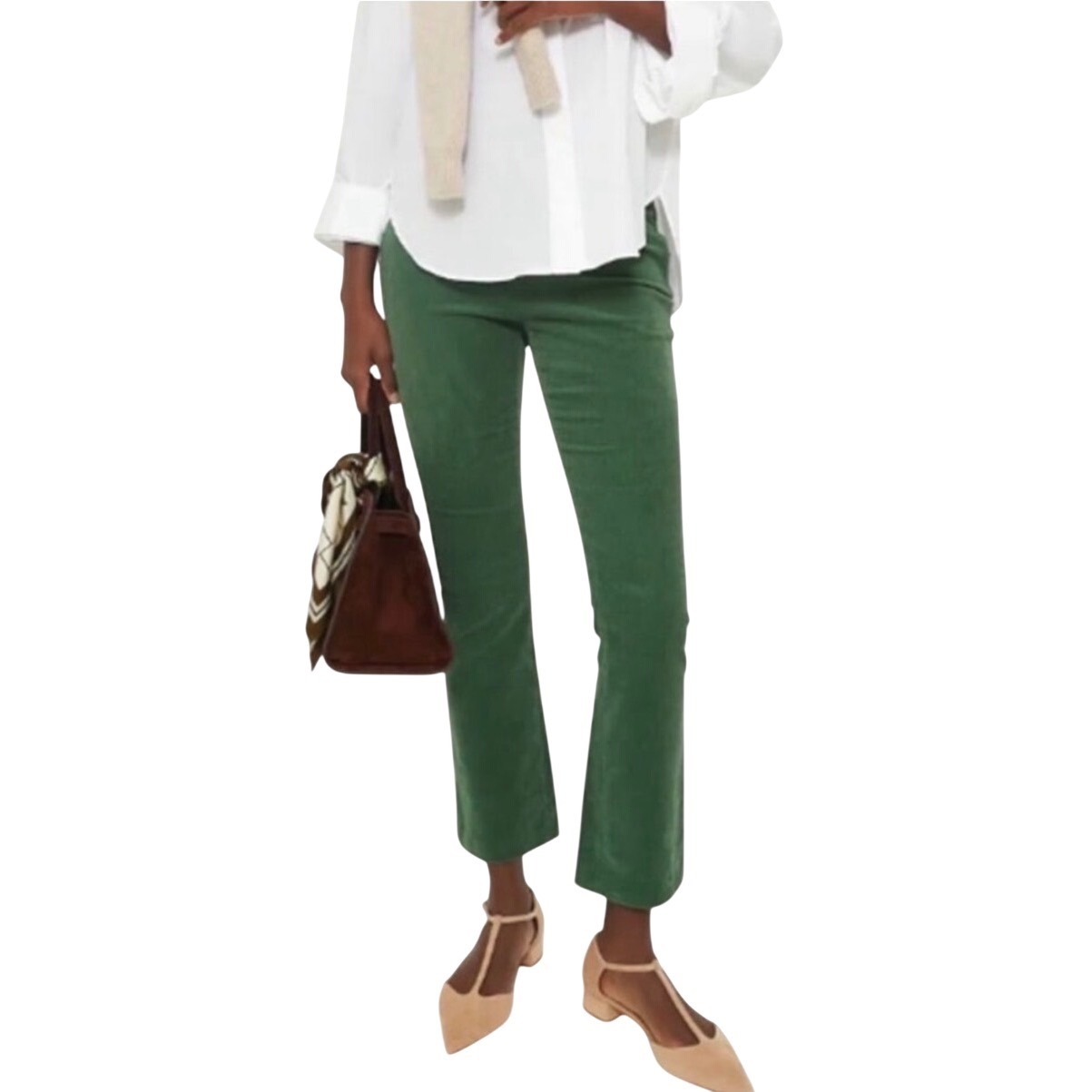 Tuckernuck Ashford Green Corduroy Crop Pants Size 16 Xxl